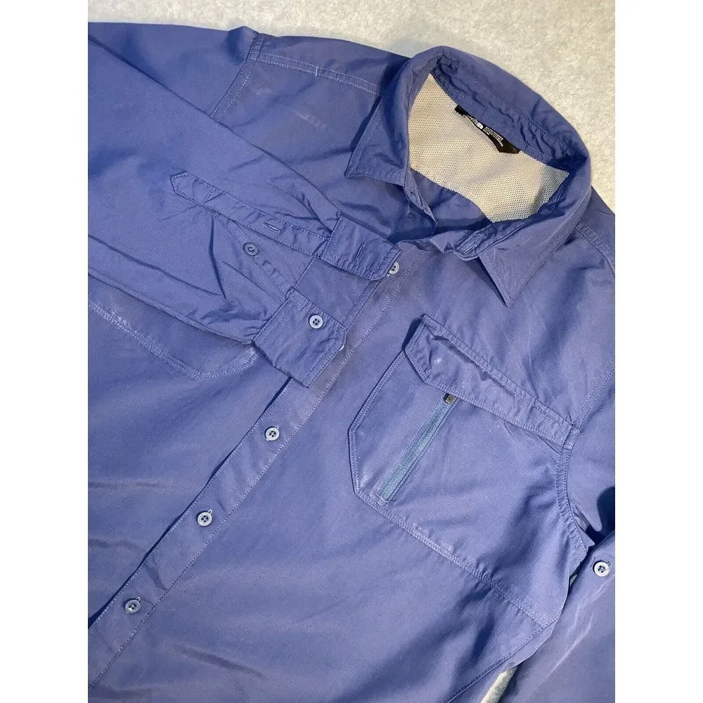 North Face Long Sleeve Button‎ Up Fishing Shirt Men's Medium Vapor Wick
